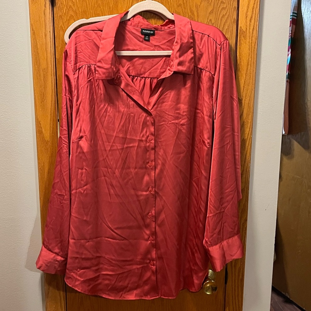 Torrid satin blouse